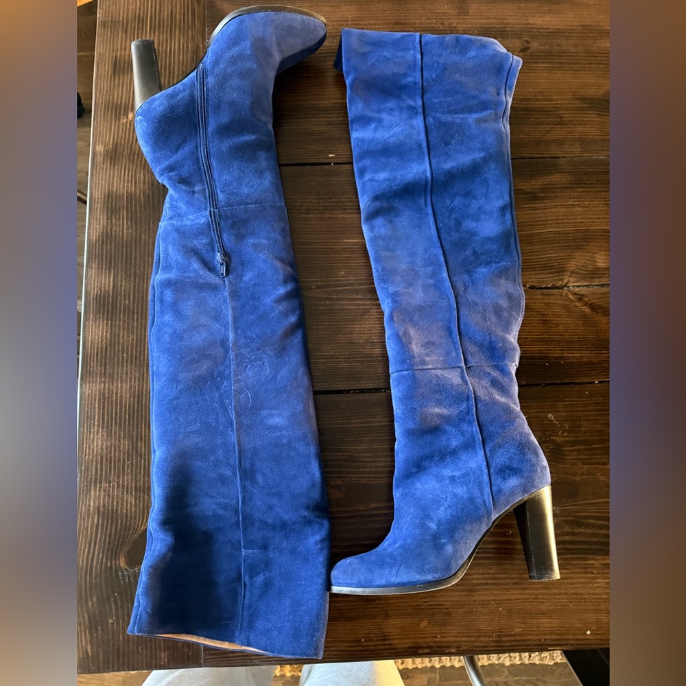 Sezane Over the Knee Boots - Electric Blue - Picture 5 of 8